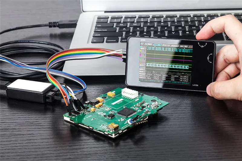 Мини DSO LA104 цифровой логический анализатор 2," экран 4 канала Осциллограф SPI IIC UART программируемый 100 МГц максимальная частота дискретизации