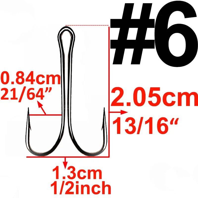 20pcs Or 50pcs Double Fishing Hook Fly Tying Double Hook for Jig Bass Bait Lure Fishhook Size 1 2 4 6 8 1/0 2/0 3/0 Fish Tool