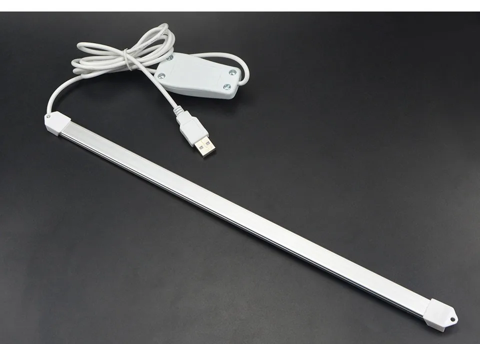 1 шт. 3 цвета USB DC 5 в жесткий светодиодный светильник сменный/переключатель управления 2835 SMD 48 Светодиодный s белый/натуральный белый/теплый белый светодиодные полосы
