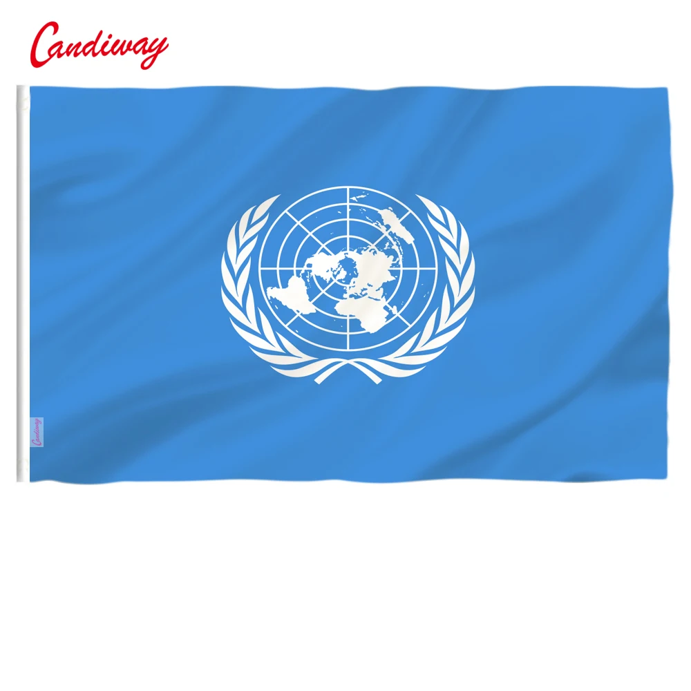 Флаг ООН флаг для помещений и улицы баннер выемка новинка 3x5 футов|united nations flag|national