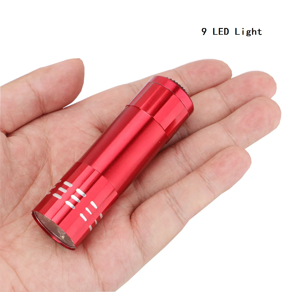 9 LED мини фонарик с аккумулятором AAA маленький карманный портативный фонарь лампа