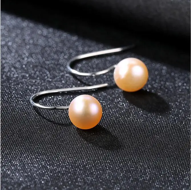 [MeiBaPJ] Wholesale Price Natural Pearl Stud Earrings Real 925 Sterling Silver Fashion for Women | Украшения и аксессуары