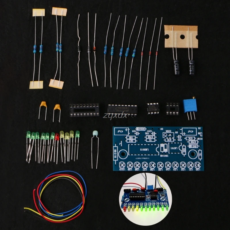 LM3915 10 светодиодный индикатор уровня звука DIY VU метр усилитель мощности