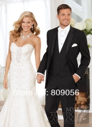 G40 fashion excellent black notch lapel two buttons single breasted bridegroom man Tuxedo Groomsmen Wedding Suit formal prom | Свадьбы и