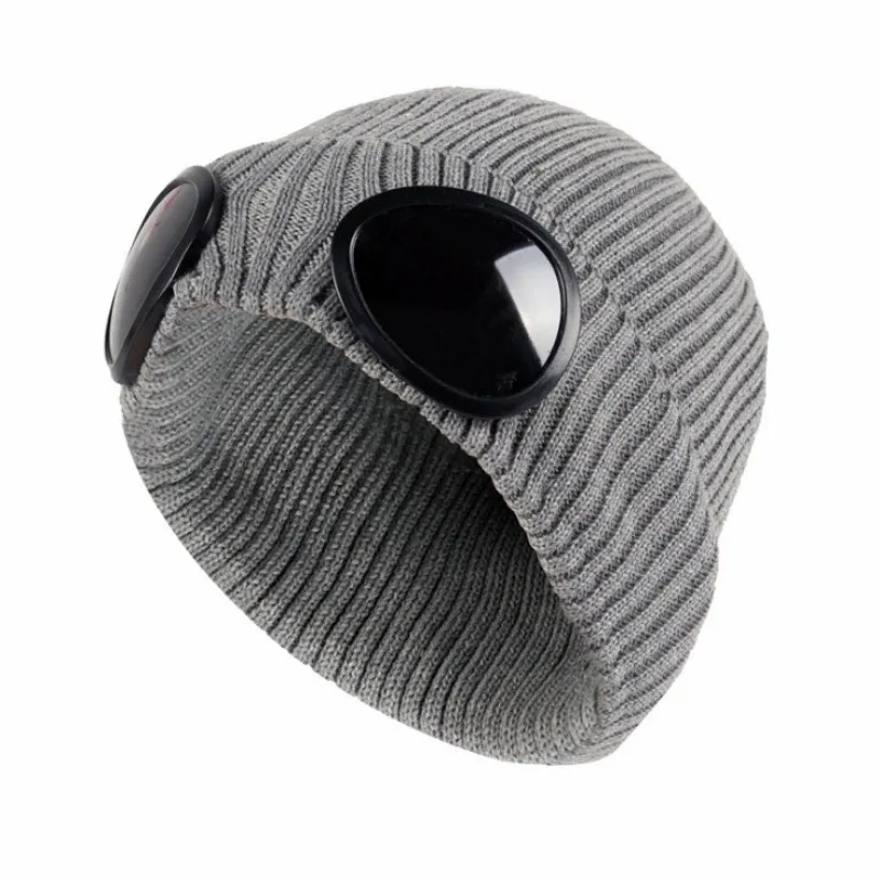 Зимние шапки для женщин модная теплая шапка Skullies Beanies с солнцезащитными очками