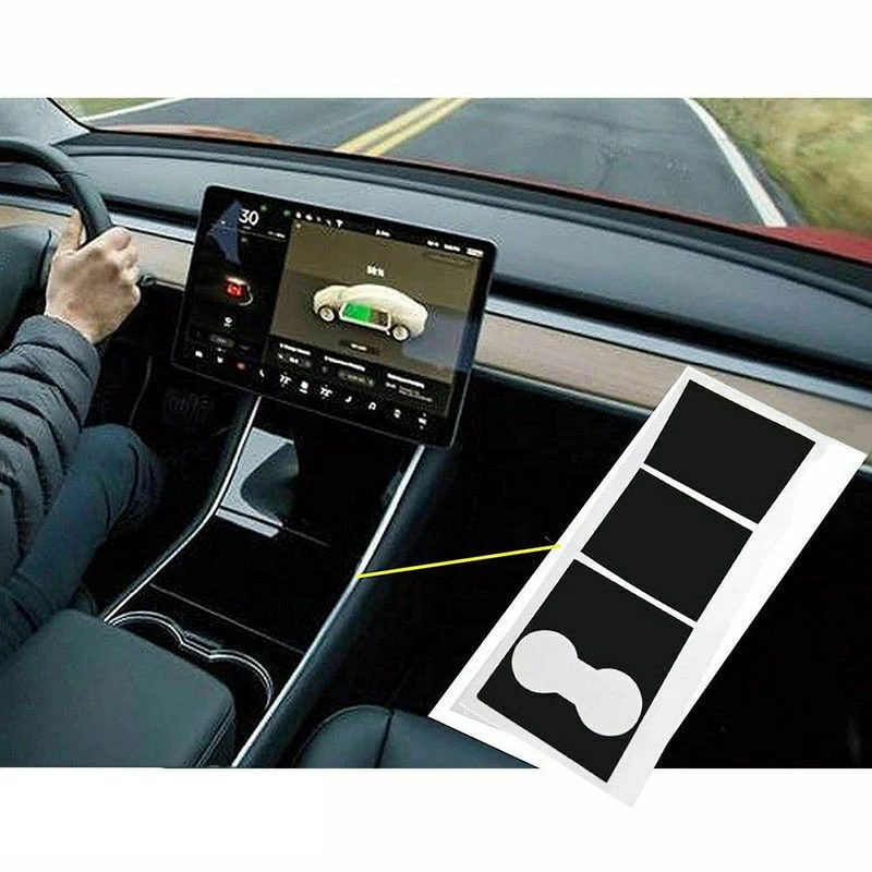 Для Tesla Model 3 Автомобильная центральная консоль приборная панель виниловая пленка