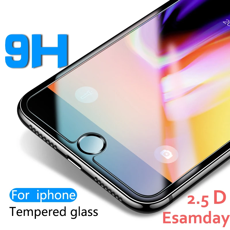 Закаленное стекло 2.5D 9H для iPhone 11 Pro Max 6 6S 7 8 Plus SE 5 5C X XR XS 7Plus Flim|Защитные стёкла и