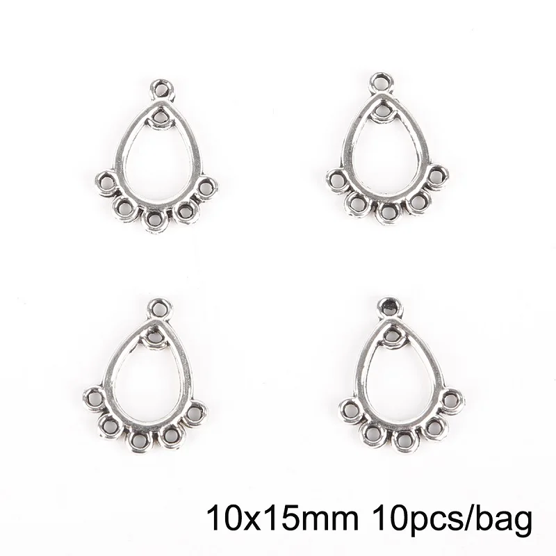 Style 01 10 шт. Ретро Серебряный металлический сплав винтажные соединители для ювелирных изделий для ожерелья ювелирных изделий Изготовление ювелирных изделий DIY серьги фурнитура Аксессуары - Цвет: Style 01