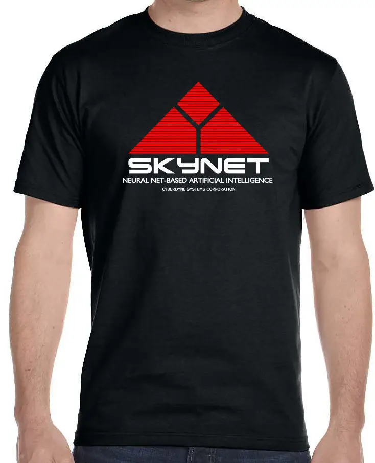 Новый Для мужчин S SkyNet cyberdyne системы Терминатор хлопок футболки Классическая топы