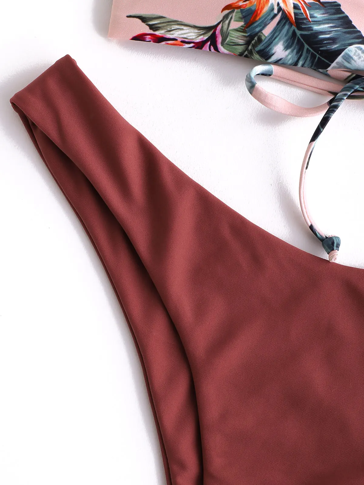 ZAFUL Бикини Женщины Цветочные Strappy Mix Match Набор Бикини Мягкие Ремни Тонкий Провод Бесплатный Купальник Strappy Купальники Купальный Костюм