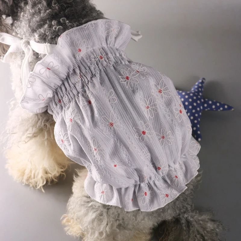 Милое Платье для собак летняя одежда кошек Чихуахуа Одежда щенков Пудель Бишон