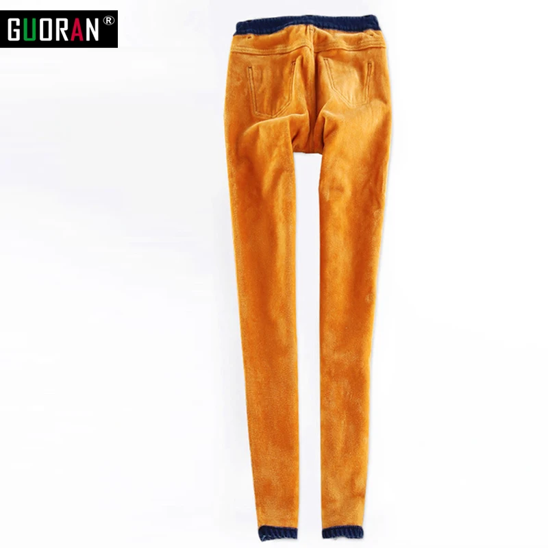 Кашемировые зимние теплые джинсы для женщин с высокой талией синие девочек