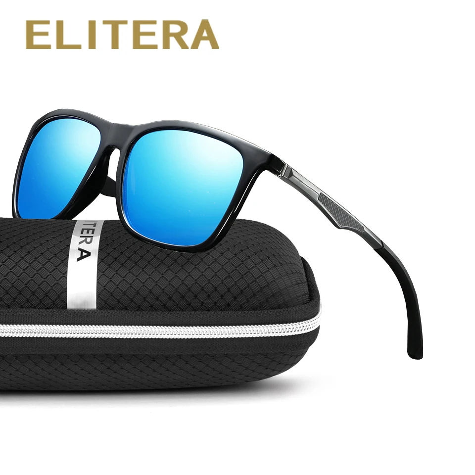 ELITERA винтажные Ретро Поляризованные солнцезащитные очки для мужчин и женщин с зеркальным покрытием для вождения солнцезащитные очки HD объектив квадратные очки мужские защитные очки
