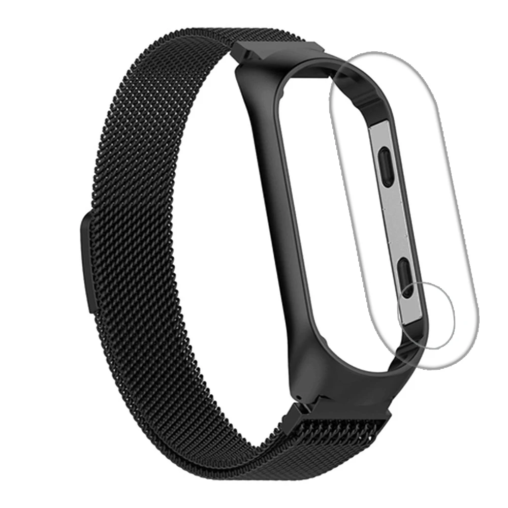 Аксессуары для смарт браслетов Xiaomi Mi Band 3 защитная пленка Миланская петля сменный