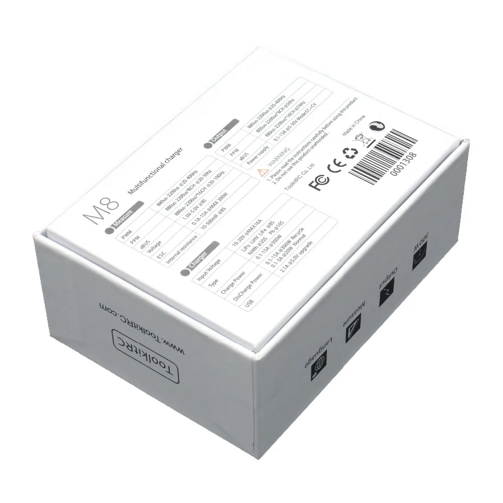 ToolkitRC M8S DC 300W 15A зарядное устройство для баланса батареи Dis 2 8S Lipo батарея