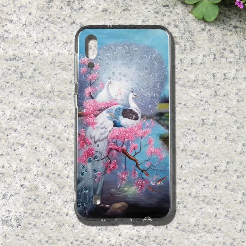 Павлин Мягкие TPU мобильного чехол для телефона samsung Galaxy S3 S4 S5 S6 S7 S8 S9 S10 мини edge Plus