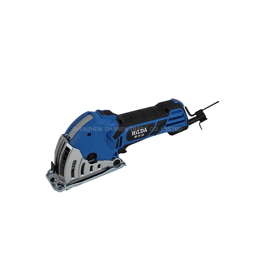 Электрическая мини циркулярная пила 500 Вт с ручным корпусом металлический шкив