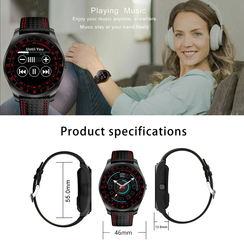 V10 мужские умные часы с монитором сердечного ритма камера Bluetooth Smartwatch шагомер sim