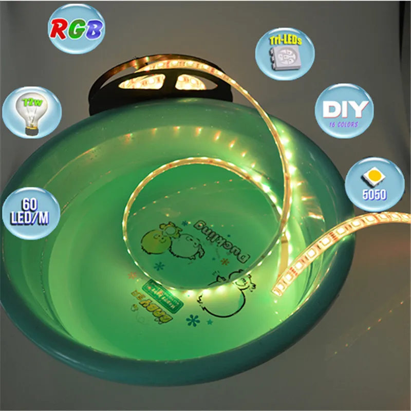 5 м 10 М 5050 IP68 водонепроницаемая светодиодная лента RGB Освещение для аквариума