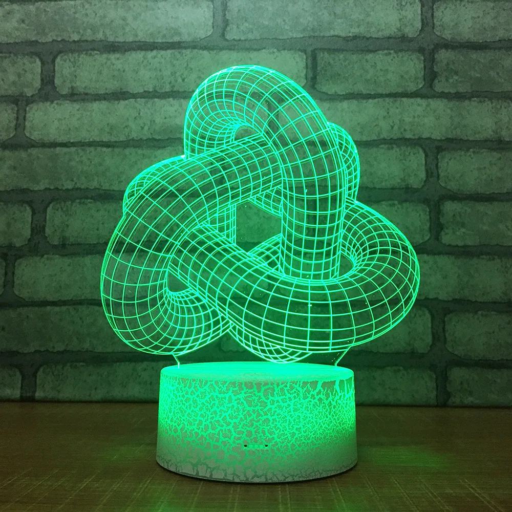 Подарочная индивидуализированная настольная лампа цветной 3d маленький ночник