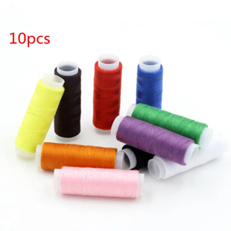 New Set Colorful 10 Pcs 200 Yards Sewing Thread Polyester Strong And Durable Threads For Hand Machines In Stock | Дом и сад