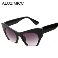 aloz micc brand designer luxury cat eye sunglasses vintage half frame sun glasses uv400 eyewear shades oculo q125