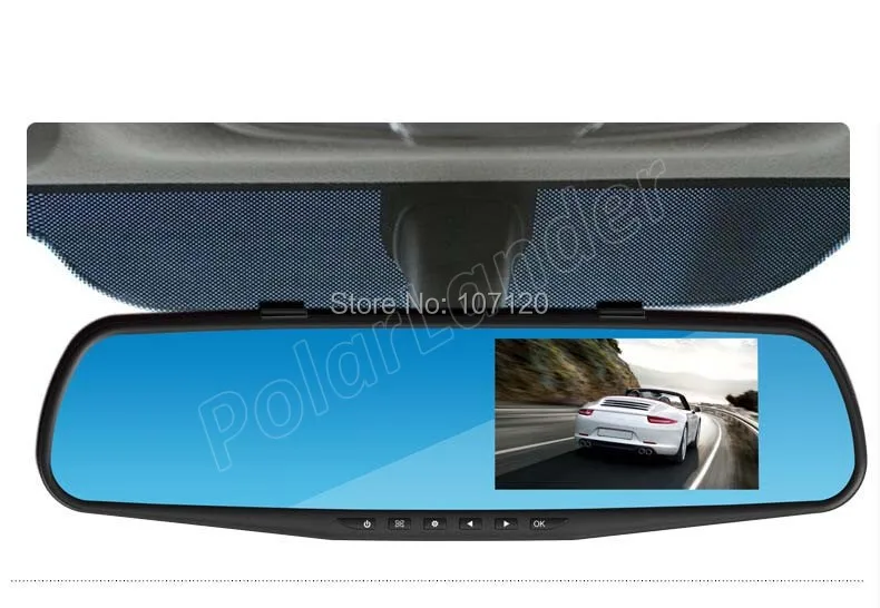 Full HD 1080P высокое качество 4 3 дюймов Автомобильное зеркало заднего вида DVR