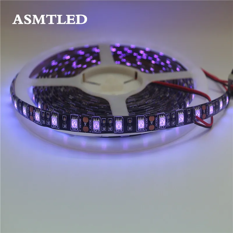 5050 SMD УФ Светодиодные ленты светильник 60 светодиодов/m не водонепроницаемый DC12V