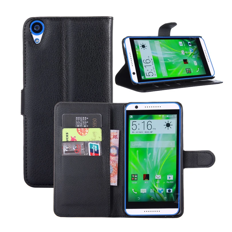 Чехол кошелек с подставкой из искусственной кожи для HTC Desire 820 Роскошный чехол