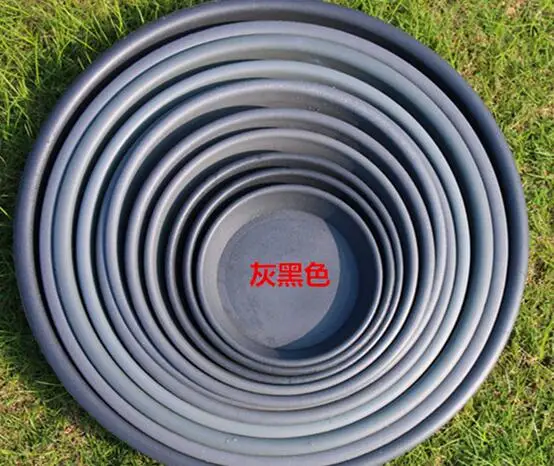 6 шт./лот pp материал утолщенный поднос для цветочных горшков черный круглый