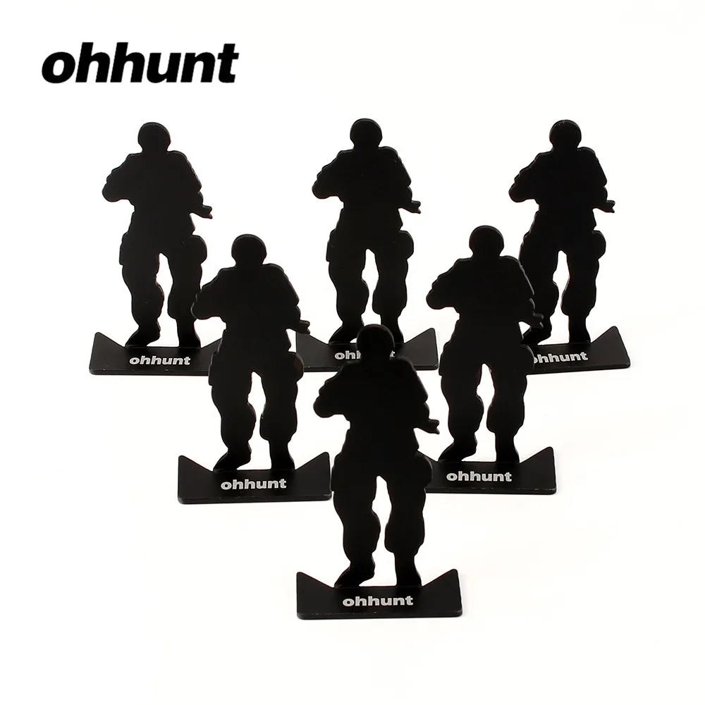 Ohhunt металлическая модель мишени 80x44 мм черная для охоты стрельбы упражнений|metal