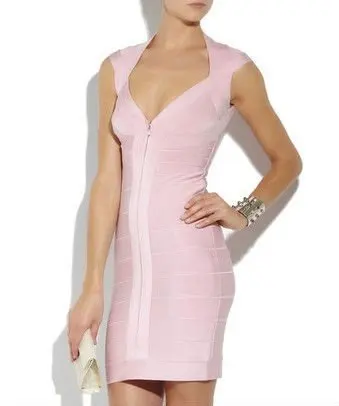 Women Evening Dresses New Fashion Bandage Formal Celebrity V Neck Sleeveless Cocktail Dress Wholesale HL8126 1|dress bar|dress up your catdress