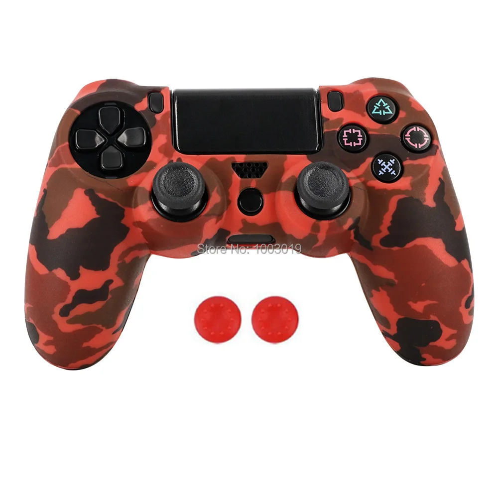 PS4 PS4 SLIM PRO Камуфляжный Противоскользящий силиконовый чехол с 2 колпачками для джойстика для Playstation 4 Dualshock 4