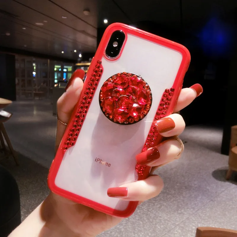 Модные стразы кронштейн чехол для OPPO A9 F11 R17 Pro R15 мечта R15X K1 F7 R11 R11S плюс R9S R7 R7S