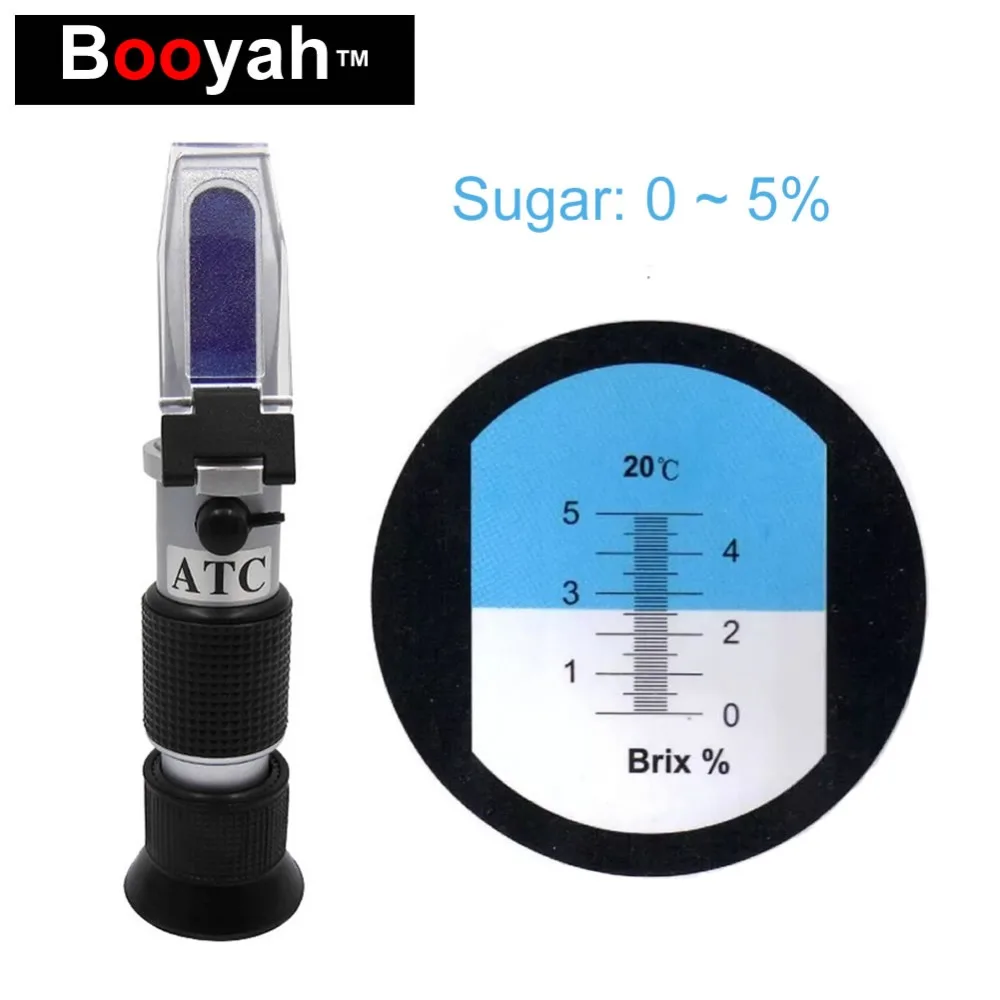 Рефрактометр Booyah 0 5% Brix для теста на низкую концентрацию сахара Водорастворимая