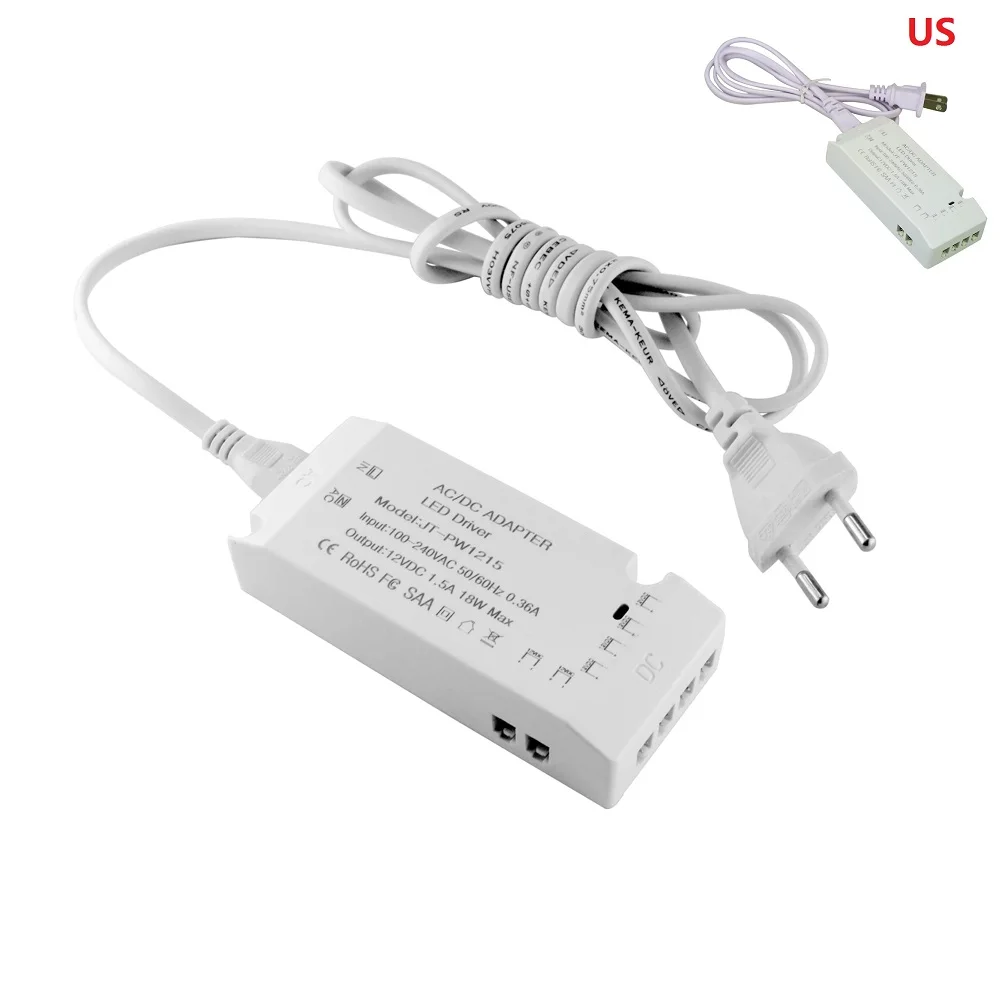 DC12V Трансформаторы освещения 1.5A 18 Вт 100-240 В Светодиодный драйвер для кухни под