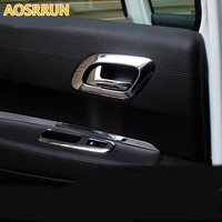 AOSRRUN Car accessories ABS Chrome Trim interior handle cover decoration For Peugeot 3008 2012 2013 2014 2015