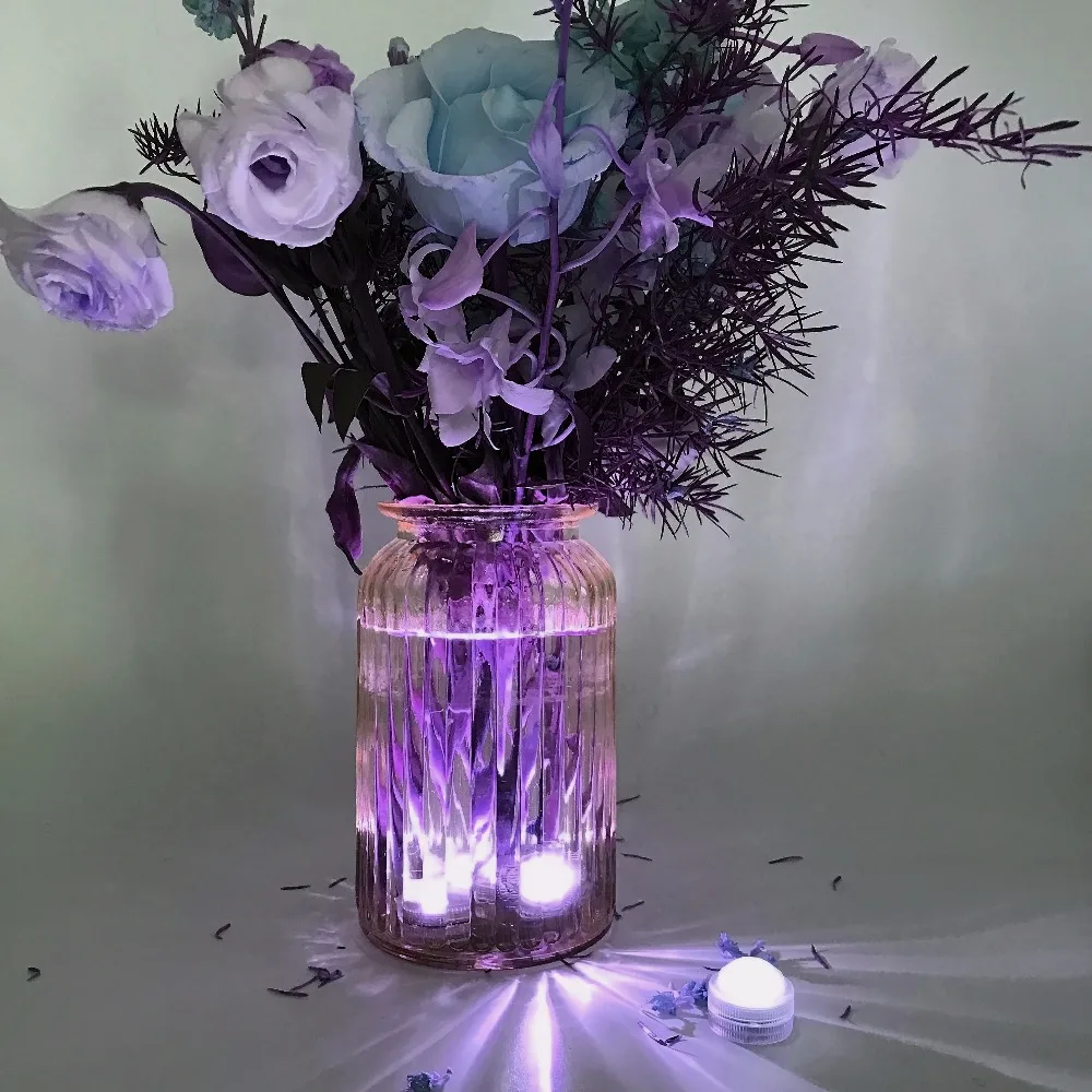 

4pcs/Box Mini Battery Operated Submersible Multicolors Decoration LED Light with Remote