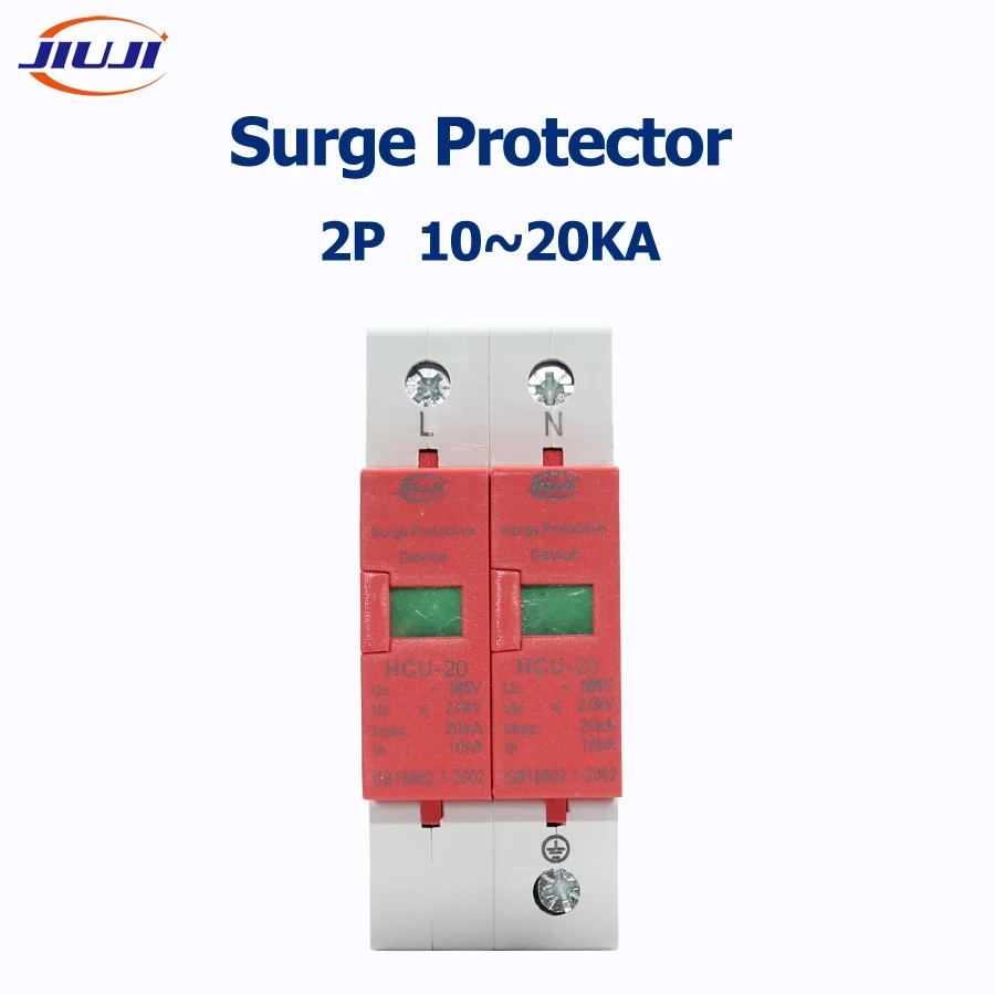 SPD AC 2 P 10KA ~ 20KA 385 V Защита от перенапряжения дома защитное Низковольтное