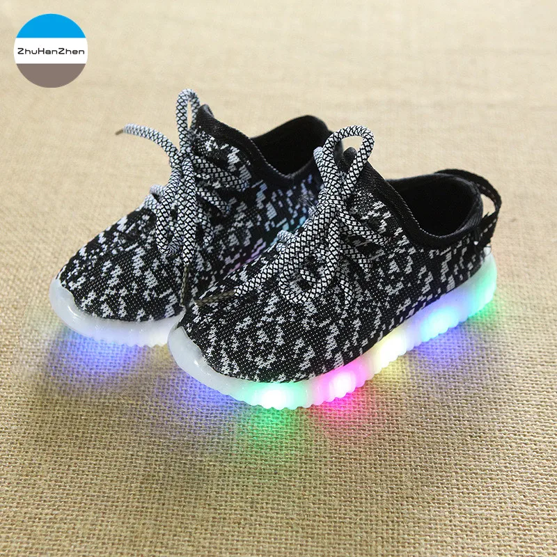 2019 1 - 11 years old baby boys and girls casual sports shoes LED lights kids sneakers glowing running newborn soft bottom | Детская