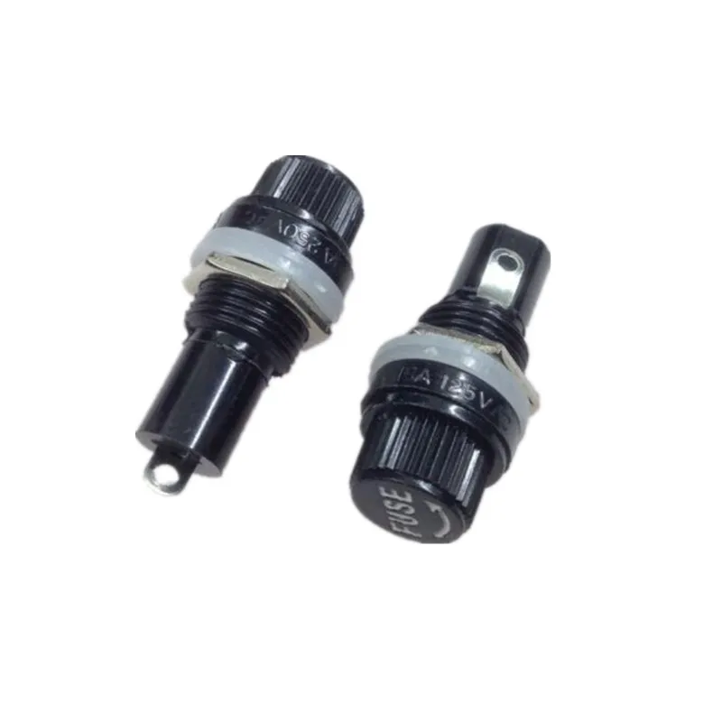 10 шт./лот 5*20 мм стеклянные держатели предохранителей 5x20 черный держатель
