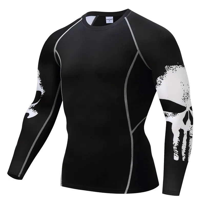 Мужская футболка для фитнеса с длинным рукавом rashguard мужские облегающие