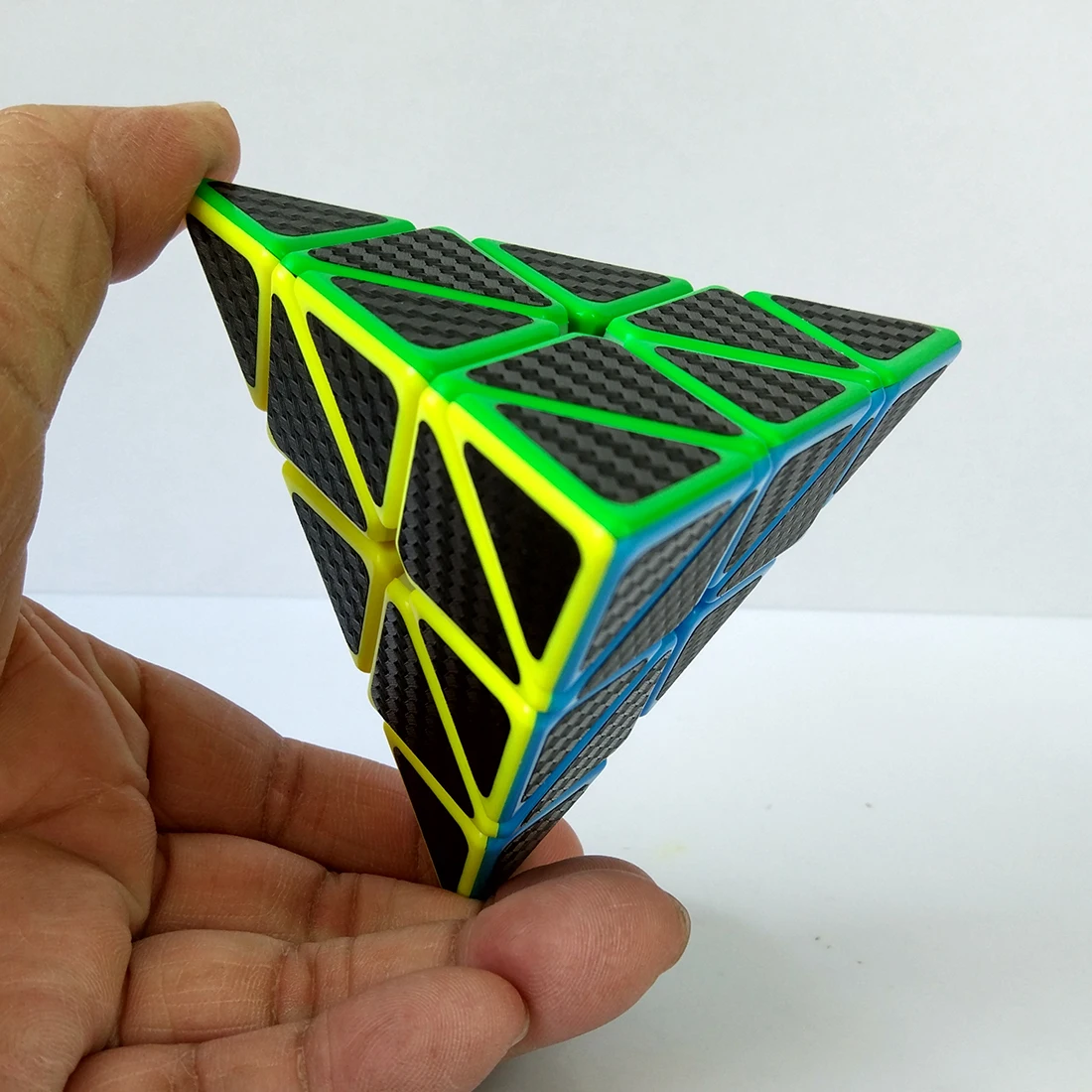 Новый Z cube углеродного волокна наклейка пирамиды Скорость Magic волшебный куб