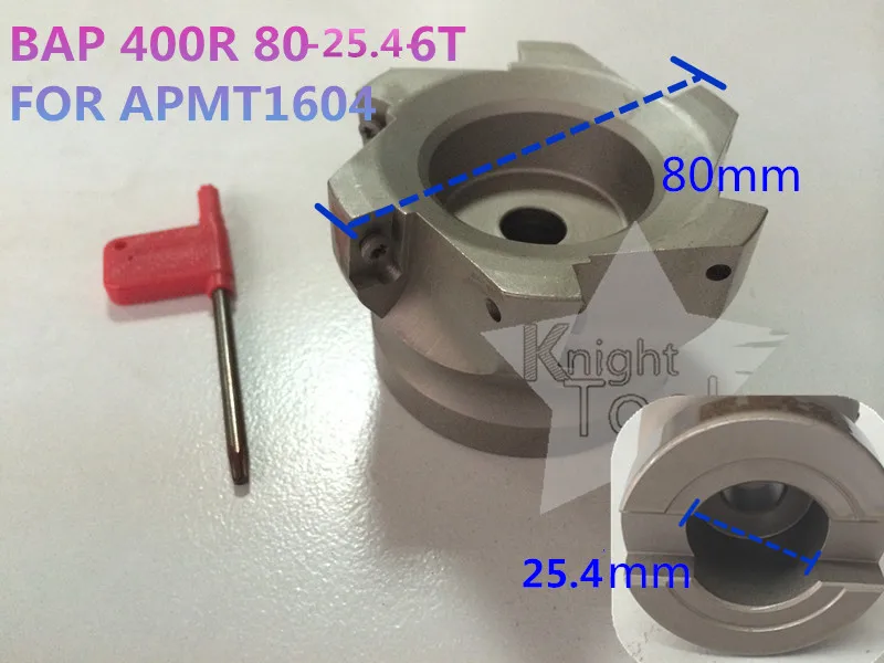 

BAP 400R 80-25.4-6T BAP Right Angle Shoulder Face Mill APMT1604 Inserts