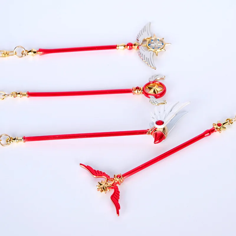 1 шт. Косплей Аниме карточка Captor Sakura Action напечатанный рисунок clow Head Magic Stick Wings