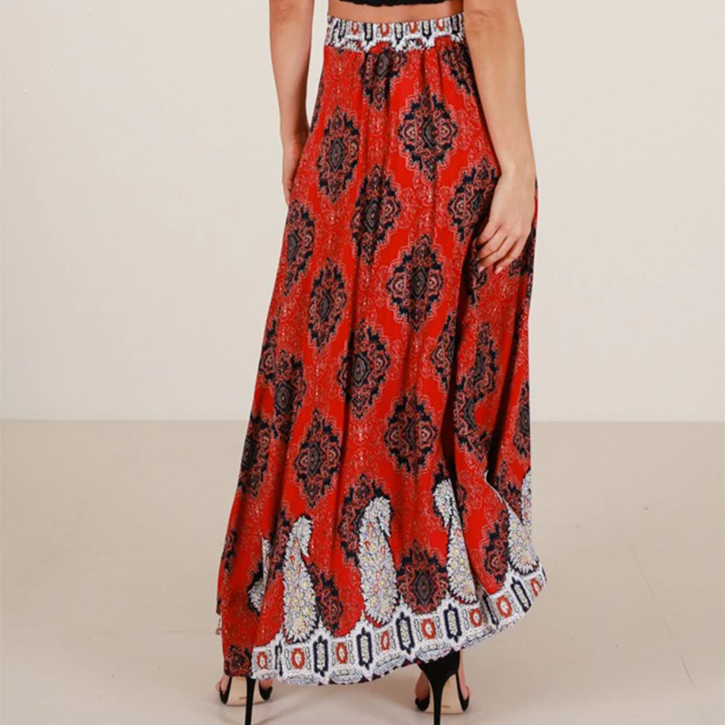 Colysmo Женская длинная юбка с цветочным принтом богемная Boho летние пляжные макси