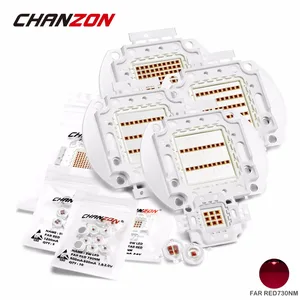 Светодиодный чип с бисером 730nm, Дальний Красный 3 Вт 5 Вт 10 Вт 20 Вт 30 Вт 50 Вт 100 Вт, инфракрасный излучатель, высокомощная лампа 730 нм 3 5 10 20 30 50 100 Вт