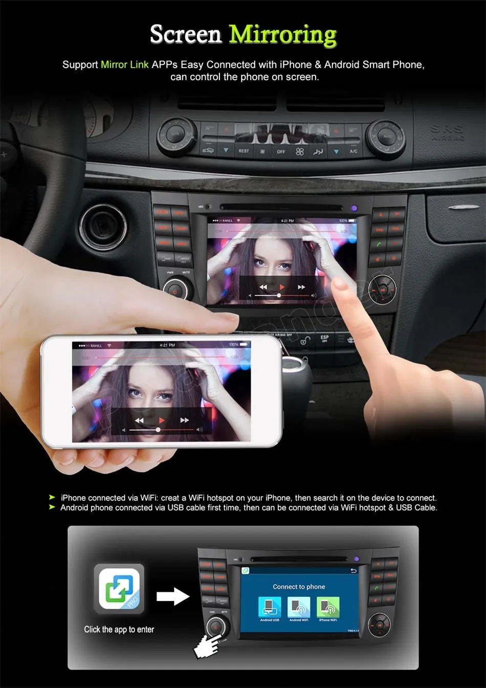 Для BENZ E Class W211 E300 CLK W209 CLS W219 G-Class W463 автомобильный dvd-плеер Android 6 0 радио GPS сенсорный