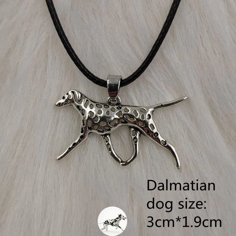 Dalmatian Ожерелье с подвеской в виде собаки и животного, античное серебро, Хаски, пудель, ювелирное изделие для женщин, мужчин, женщин, девушек, милых девушек в стиле панк - Окраска металла: Dalmatian