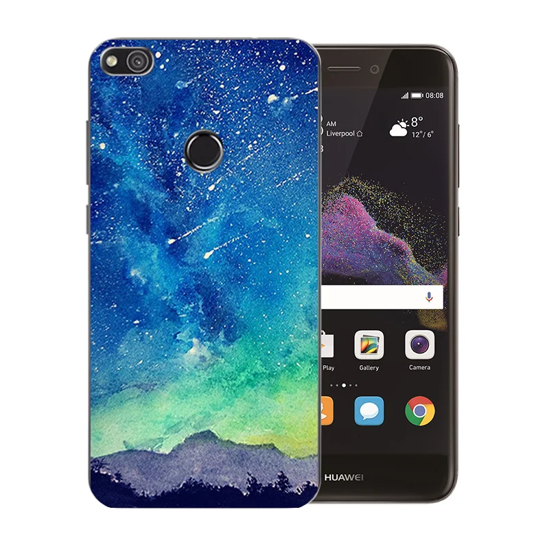 Мягкий ТПУ Телефон чехол для Huawei P8 Lite 2017/Honor 8 Lite/P9 2017/Nova Lite/GR3 2017 звездное небо